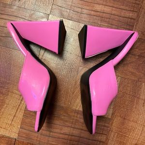 Barbie pink mule slide heels US 6.5-7 (NEVER WORN)
